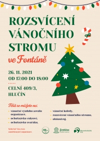 Pozvání na rozsvícení vánočního stromu dne 26.11.2021