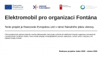 Elektromobil pro organizaci Fontána